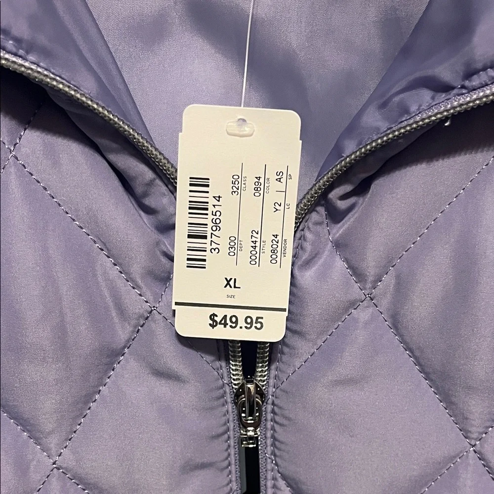 Christopher & Banks Lavender Quilted Vest - Picture 2 of 3